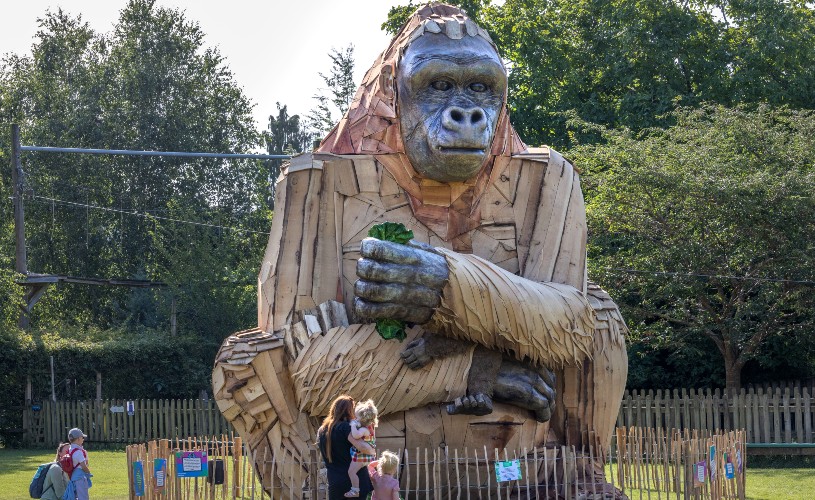 Wilder the gorilla sculpture at Bristol Zoo Garden's BIG Summer Send-Off
